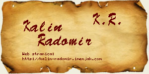 Kalin Radomir vizit kartica